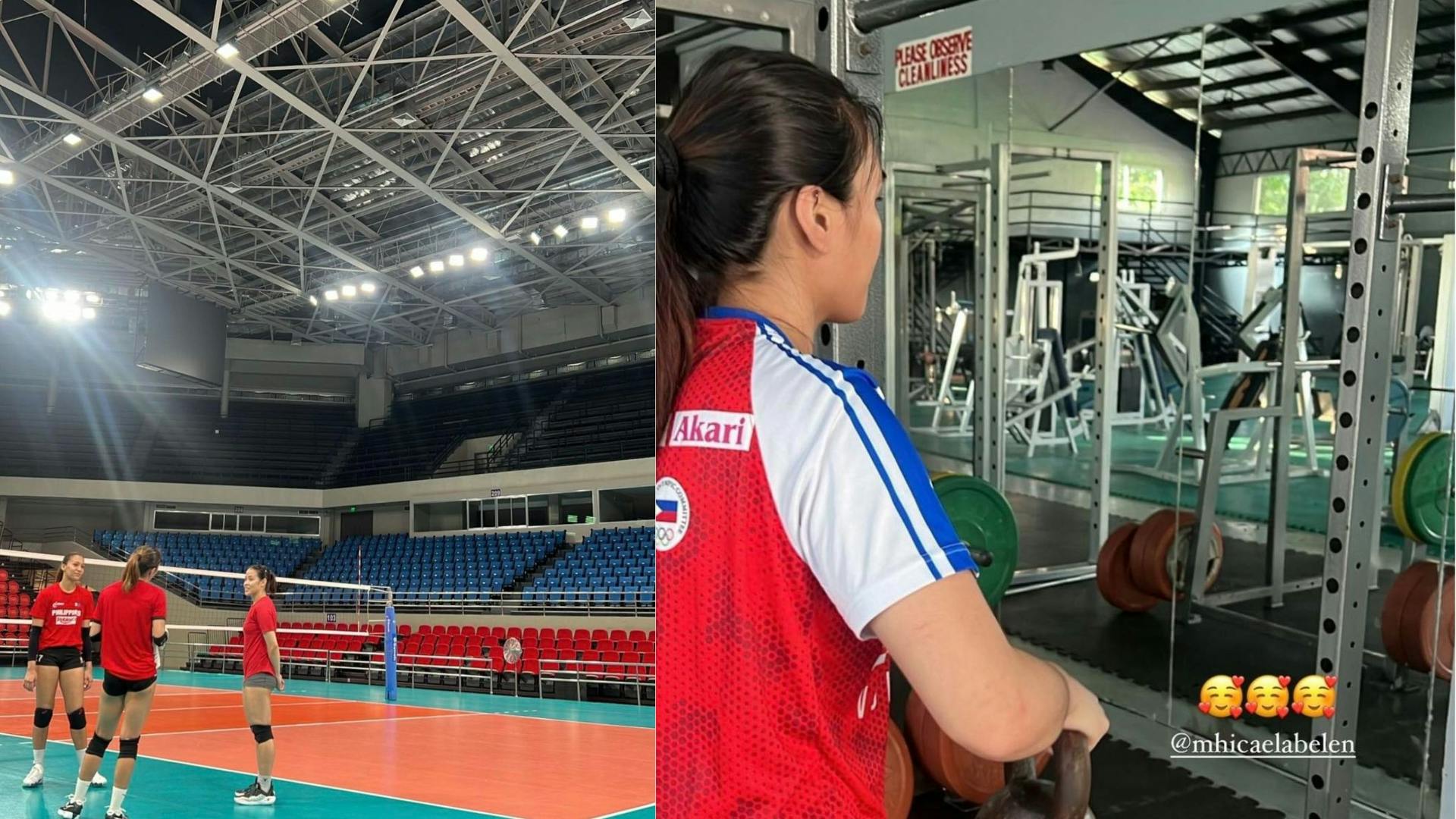 Creamline’s Jema Galanza and NU’s Bella Belen spotted in Alas Pilipinas’ training
